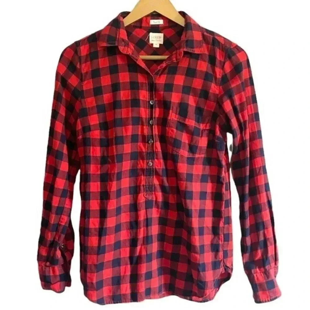 J. Crew Buffalo Plaid Top